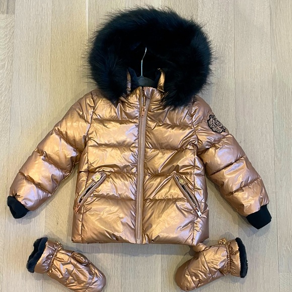 IKKS Kids Down Hooded Puffer, size 4 - Picture 1 of 7